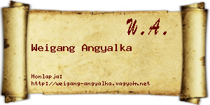 Weigang Angyalka névjegykártya